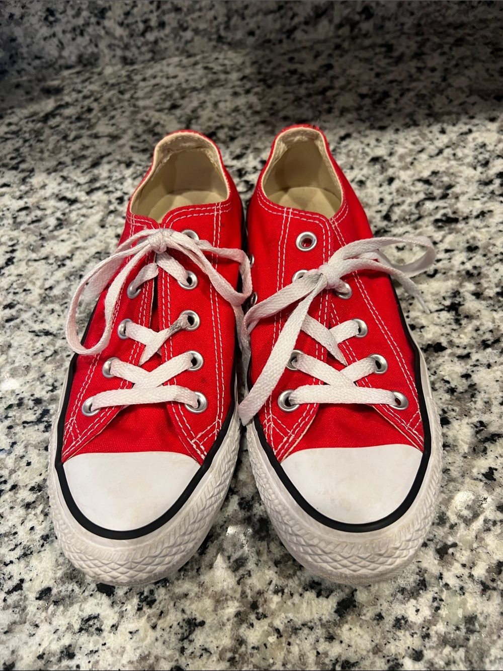 Classic Red Kids Canvas Sneakers